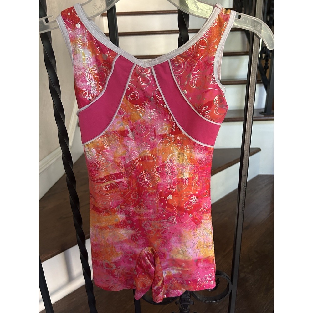 Little Girl's Size XS 4-5 Biketard Future Star Capezio Gymnastics Sleeveless